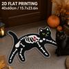 Halloween Shaped Rug Skeleton X‑Ray Black Cat Pink Heart Non‑Slip Absorbent Carpet For Bathroom Bedroom Decor