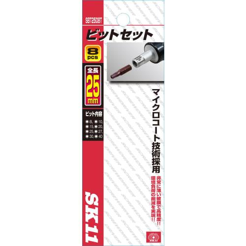 SK11 (SK11) 25mm Perforated Hex Lobe Bit Set 8Pcs T8~T40 SBT2508T