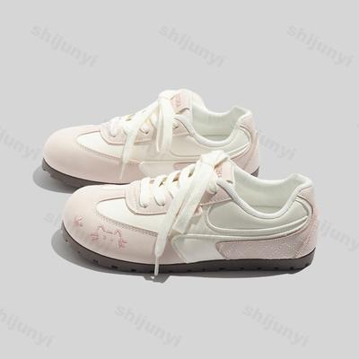 Women's Casual Shoes 2025 Autumn New Trend Comfortable Soft Sole Non Slip Flats Lightweight Breathable Lace Up Vulcanized Shoes