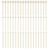 18K Gold Plated Brass Eye Pins Flat & Ball Head Pins Copper Jewelry Pins Needles for Crafts DIY Earring Pendants Jewelry Making