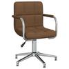 VidaXL Swivel Office Chair Brown, Fabric.