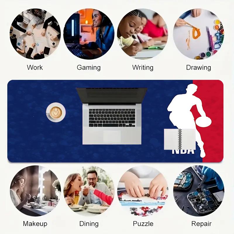 1PC NBA Basket Ball Player Oversized Mouse Pad - Non-Slip Rubber Base Perfect for Office School Esports Home Decor Desk Mat 309A