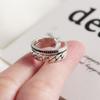 Double-layered Chain Ring for Women, Korean Ins Retro Joint Ring, Fashionable, Compact, Simple and Versatile Open Ring
