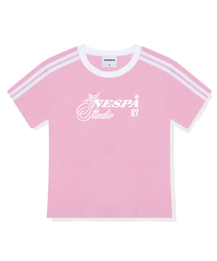 Neseupaseutyudio Low-Key Semi-Crop Track Short Sleeve T-Shirt 6 Colors [Nsse_6003]