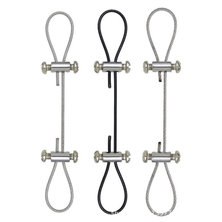 Adjustable Steel Wire Rope Lock for Hanging Lamps - Fastener Accessories and Buckles