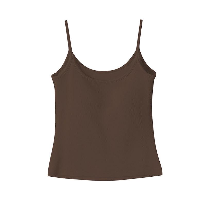 

Ribbed Women s U-neck Camisole with Built-in Bra - Versatile Base Layer for Inside or Outside Wear Extra Large