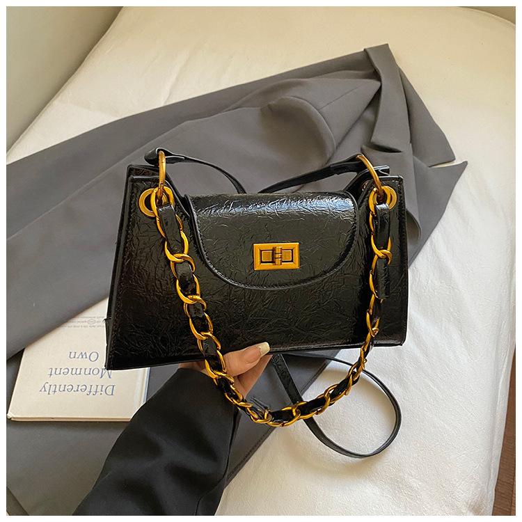 Retro fashionable simple underarm bag women's autumn fashion chain simple commuter shoulder messenger bag