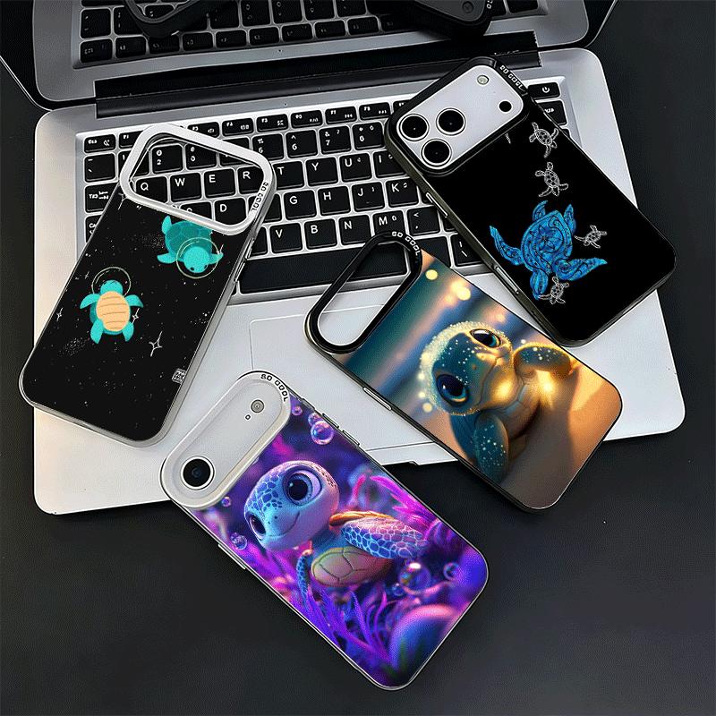 Cartoon Ocean Sea Turtle Shockproof Phone Case for iPhone 17 Air 16 16E 15 Pro Max 14 Plus 13 Mini 12 Back Cover Anti Fall Funda