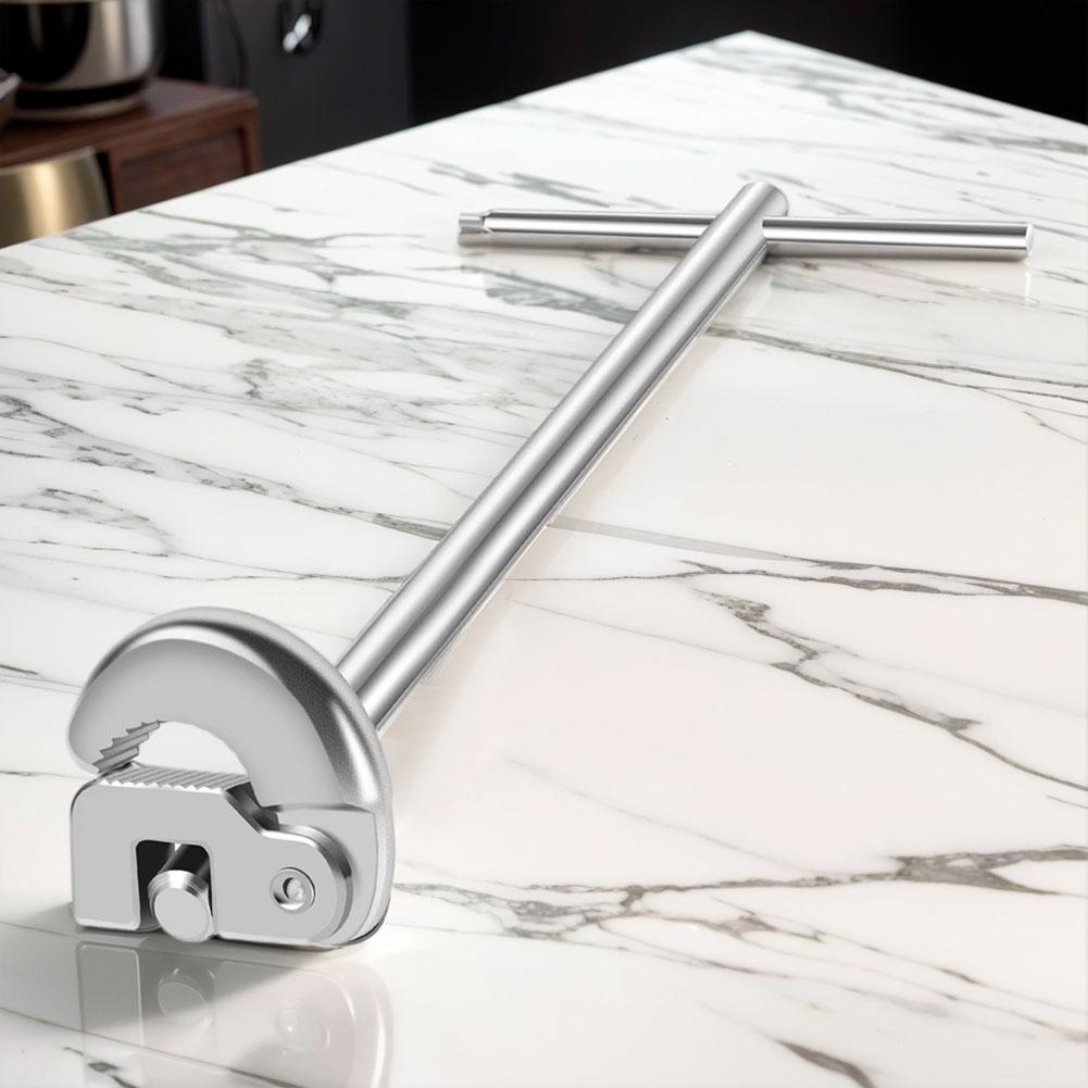 11inch Adjustable Basin Wrench Tap Nut Spanner Faucet Wrench Sink Faucet Wrench for Fixing Back and Union Nuts Under Sink