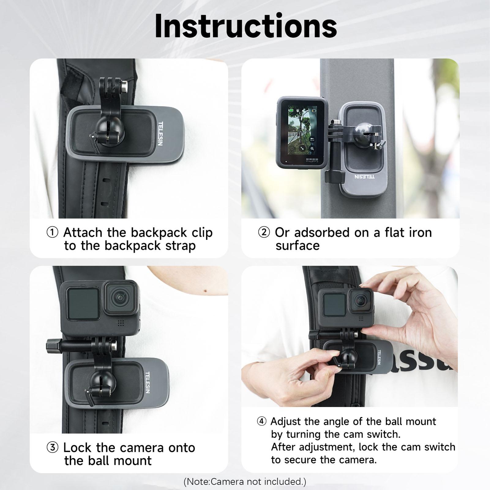 Зажим для ремня рюкзака TELESIN — фото 10