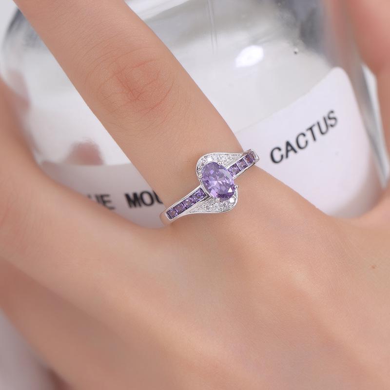 Elegant European & American Fashion Copper Ring with AAA Zircon - Irregular Luxury Design