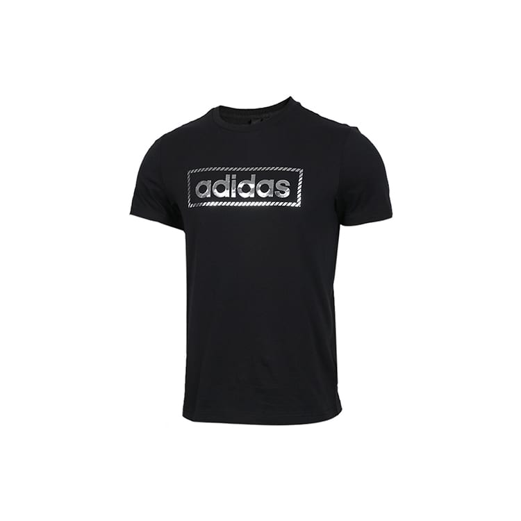 Adidas T Shirts Men's Black Crew Neck Moderate Straight Fit DY8721