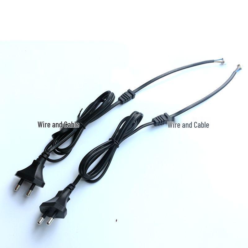 3-Core 0.75 Sq Mm ISI Indian 6A/10A Clover-Leaf Power Cord with Three-Pin Plug