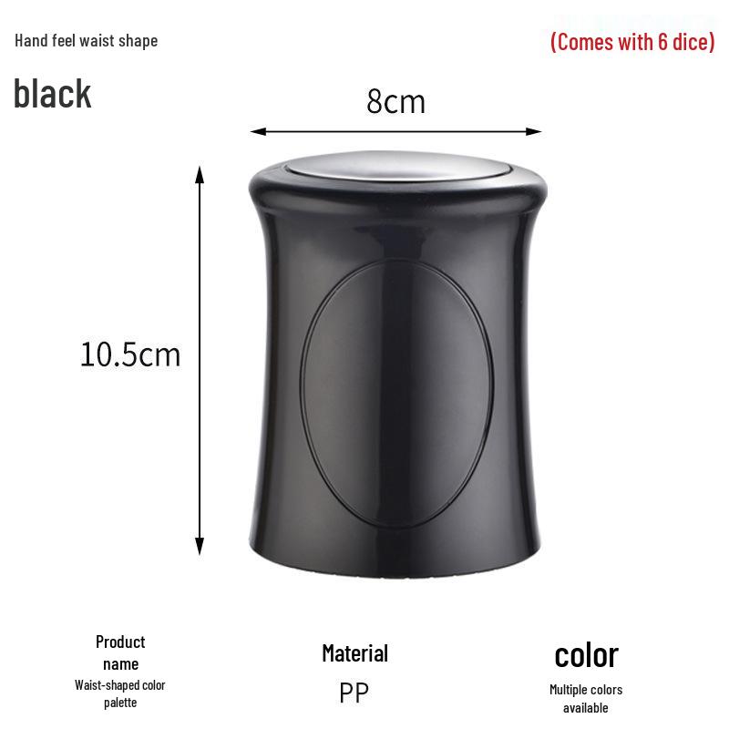 Nightclub Frosted Gold Flake Dice Cup - Waist-Shaped Bar and KTV Entertainment Shaker