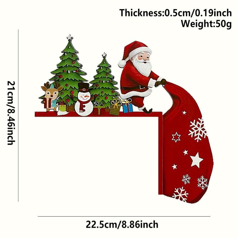 

Christmas Door Frame Decoration - Wooden Xmas Pendant Home Decor Navidad New Year Gift