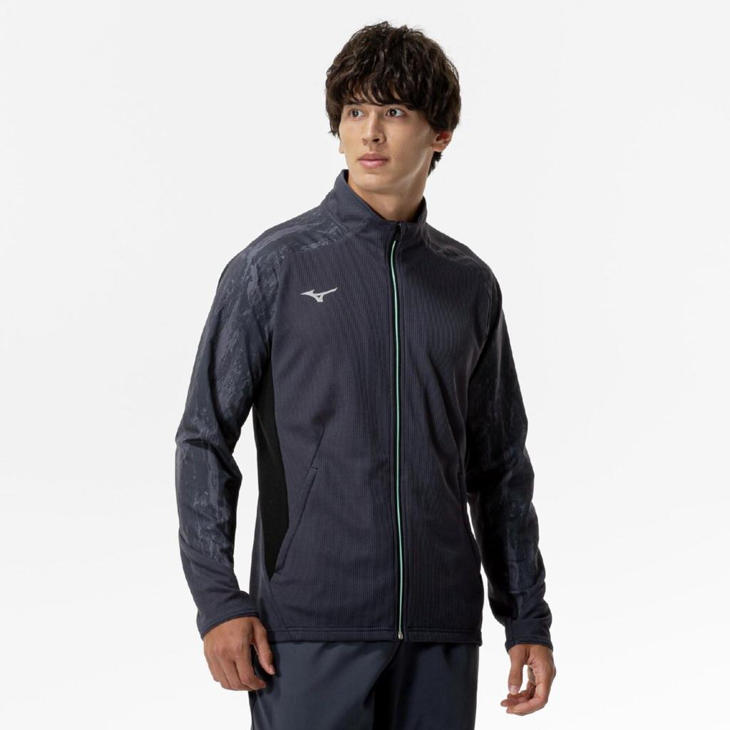 Mizuno Dry Aeroflow Hybrid Highly Breathable Training India 32MCC031 Men's Jacket, Jersey, Gray,