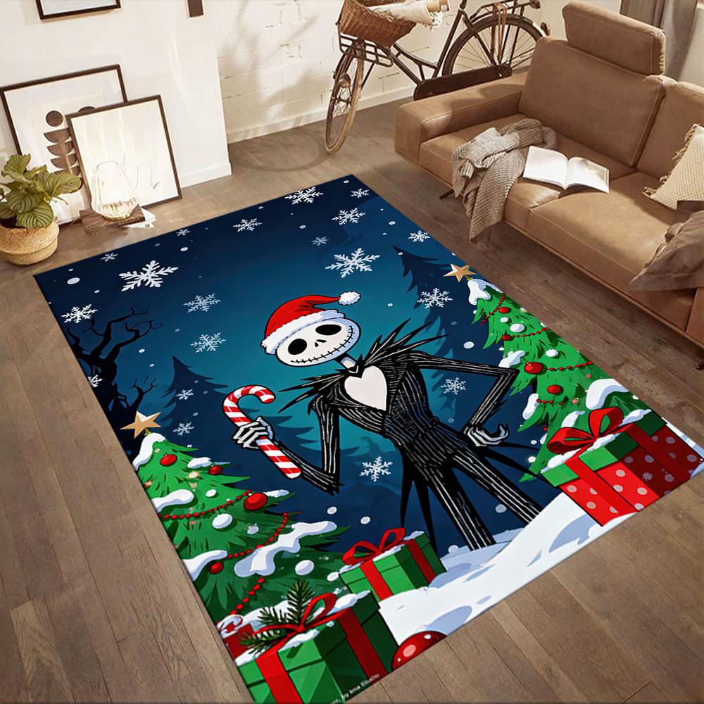 Christmas Nightmare Floor Mat Suitable for Living Rooms Dining Room Entryway Bedrooms Anti-slip Rug Decorate Offices Gift for Festivals