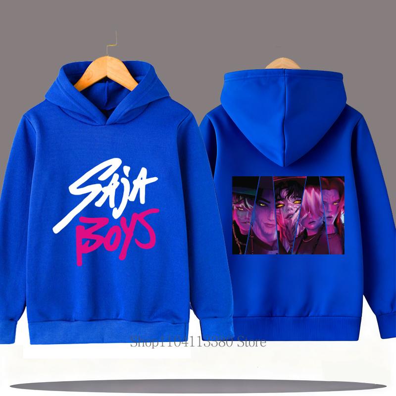 Huiteng1 Saja Jongens Grafische Print Kinder Hoodie Jongens Herfst Winter Casual Mode Cool Lange Mouw Tops Fleece Kids Pullover Sweatshirts 120