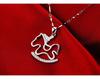 Korean Fashion Imitation Silver Zircon Pendant Necklace for Women