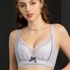 Wire-free Small Chest Gathered Hollow Lace Underwear Women's Side Breast Anti-sagging Adjustment Non-slip Massage Cup Bra