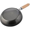 Heiwa Furaze Tsubame Sanjo Black Steel Frying Pan 22cm IH Compatible Gas Wooden Handle Made Japan Selected Materials GR-9747