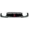 MagicKit for BMW 5 Series F10 M Sport Bumper 10-16 Carbon Look Rear Diffuser with LED Light