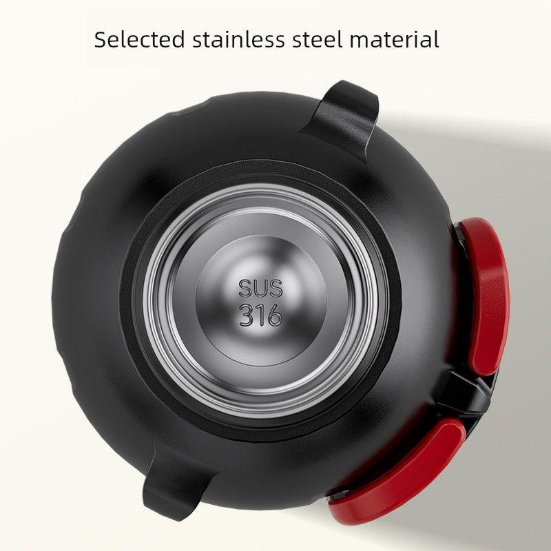 Short Stout Large Capacity Vacuum Cup Tea Water Separation Teapot 316 Stainless Steel Water Kettle Outdoor Car Kettle