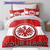 Eintracht Frankfurt Custom Name Pattern Bedding,Quilt Set Quilt Cover Pillowcase Home Birthday Gift(1 * duvet cover + 2 * pillowcase, without core)