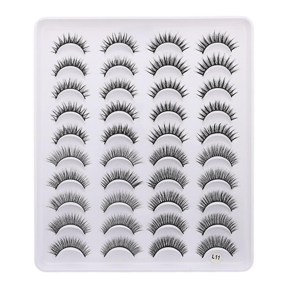 Thick Long False Eyelashes Wispies Fluffies Eye Makeup Tools 3D  Mink Lash  Eyelashes Extension L11