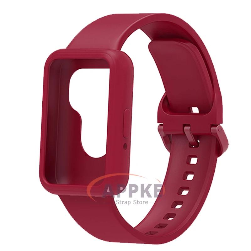 Case+Band for Samsung Galaxy Fit 3 Protective Soft TPU Cover+Bracelet for Galaxy Fit 3 Bumper Sports Strap Watch Accessories