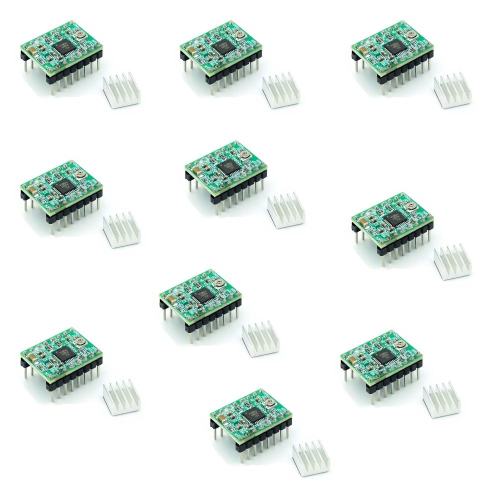 5/10PCS 3D Printer Parts StepStick A4988 DRV8825 Stepper Motor Driver With Heat sink Carrier Reprap RAMPS 1.4