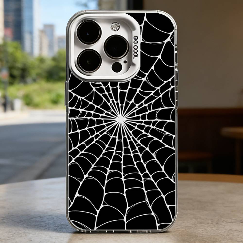 Spider web Pattern   Hard Phone Case for IPhone 16 15 14 13 12 11 Pro Max Plus16E X XR XS Max shockproof Full Cover