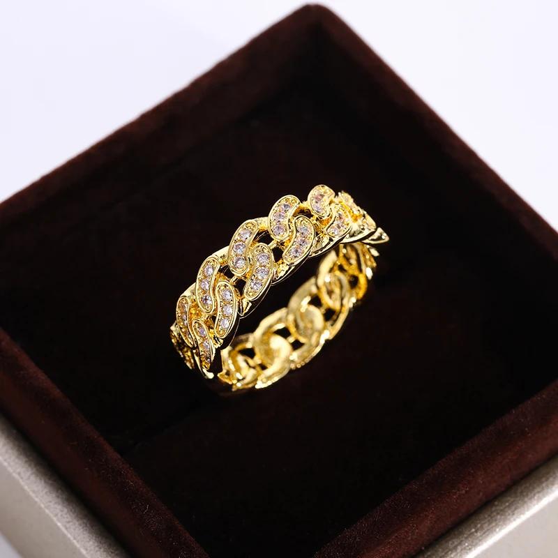 

Серебряное кольцо с покрытием для женщин Новое модное кольцо-цепочка Геометрическое кольцо Помолвка Свадьба Свадебные украшения Подарок 8