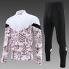 Cross-border Foreign Trade Half-zipper Long-sleeved Football Training Suit Children's Autumn and Winter Football Suit Adult Outdoor Sportswear