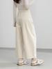 Yi Fei Women's High-Waist Slimming Cotton Trousers - Solid Color, Korean Style, Petite Spring 2026