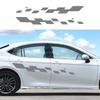 2pcs Car Door Decals Racing Checkered Vinyl Stickers Car Body Side Stickers Waterproof Self-Adhesive Paper