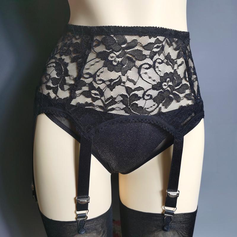 Nieuwe Collectie  Bestverkochte Lichaamsvormend Kant-stijl 6-haaks Verstelbare Metalen Sluiting Antislip Elastisch Sexy Jarretelgordel