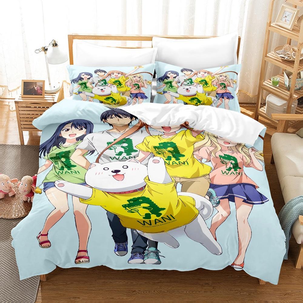 New Aho Girl Bedding Set Single Twin Full Queen King Size Bed Set Adult Kid Bedroom Duvet cover Sets Cool Anime Bed Sheet Set