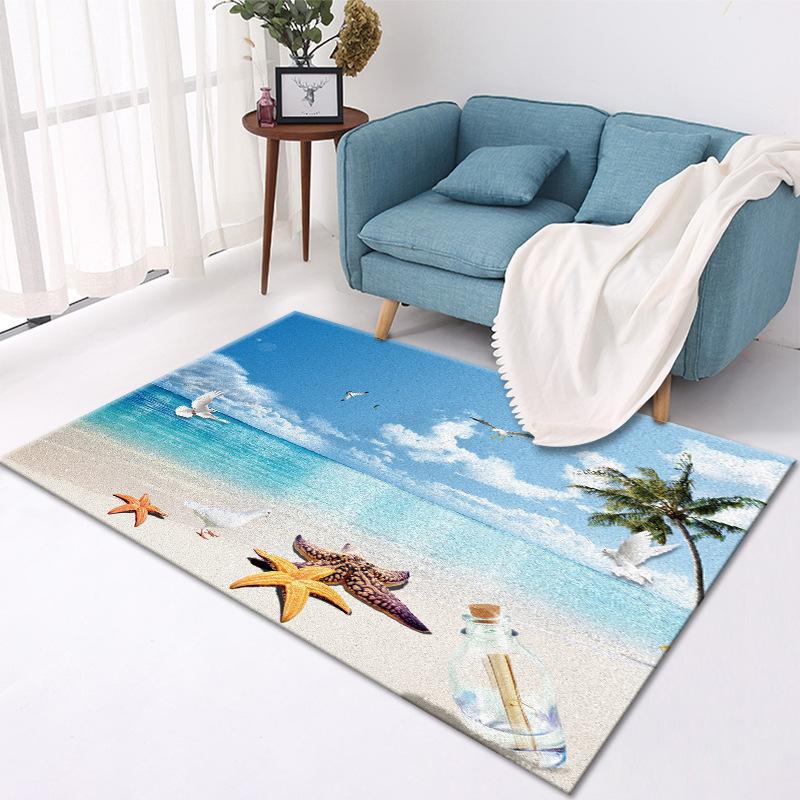 Living Room Carpet Ocean Style Office Floor Mat Sofa Bedroom Bedside Carpet Balcony Carpet