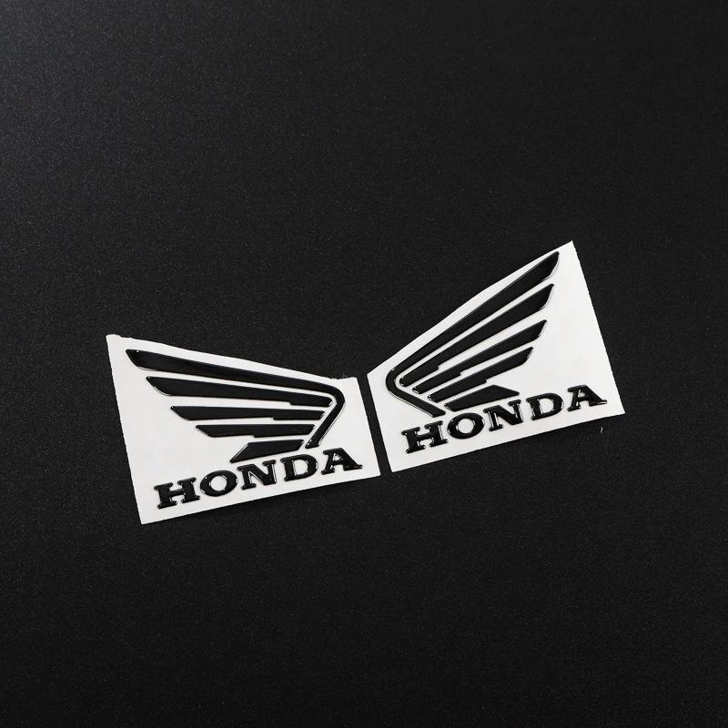 AABB1 Honda Sticker Logo Wing 3D For Motorcycle Decoration motorbike stickers Fuel Tank Body Tail Wing Side Pcx160nss 350pcx 125cbr 7cmX6cm чёрный