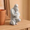 3D-gedruckte Skulptur-Figuren von Vater und Sohn, die sich umarmen, Matt-weiße Heim-Tischdekoration, Sentimentales Geschenk für Papa vom Sohn zum Vatertag,