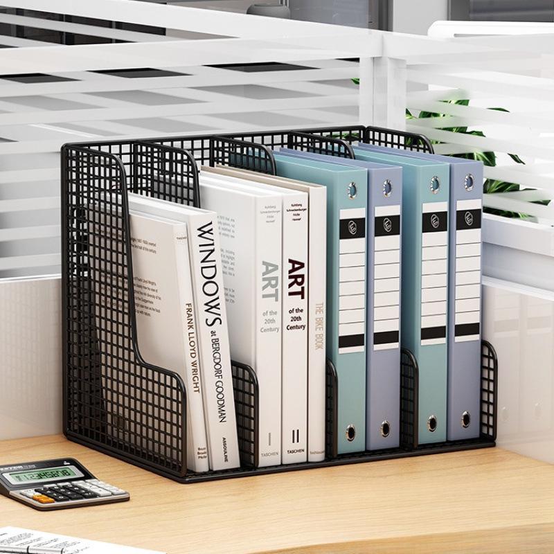 Großer Metall Schreibtisch Organizer: Ablage & Bücherregal für Bürobedarf