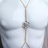 European And American Accessories, Sexy Simple Diamond Chest Chain, One-Piece Flower-Shaped Fashionable Rhinestone Body Chain Women'S Chain