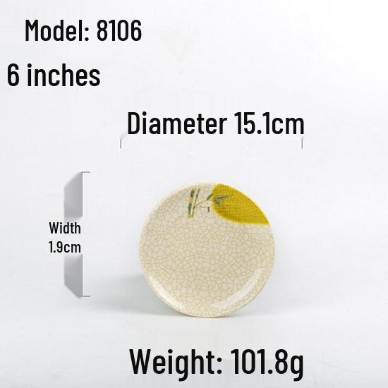 A5 Melamine Restaurant Tableware: Creative Plastic Fast Food & Cold Dish Plate for Hot Pot and Household Use