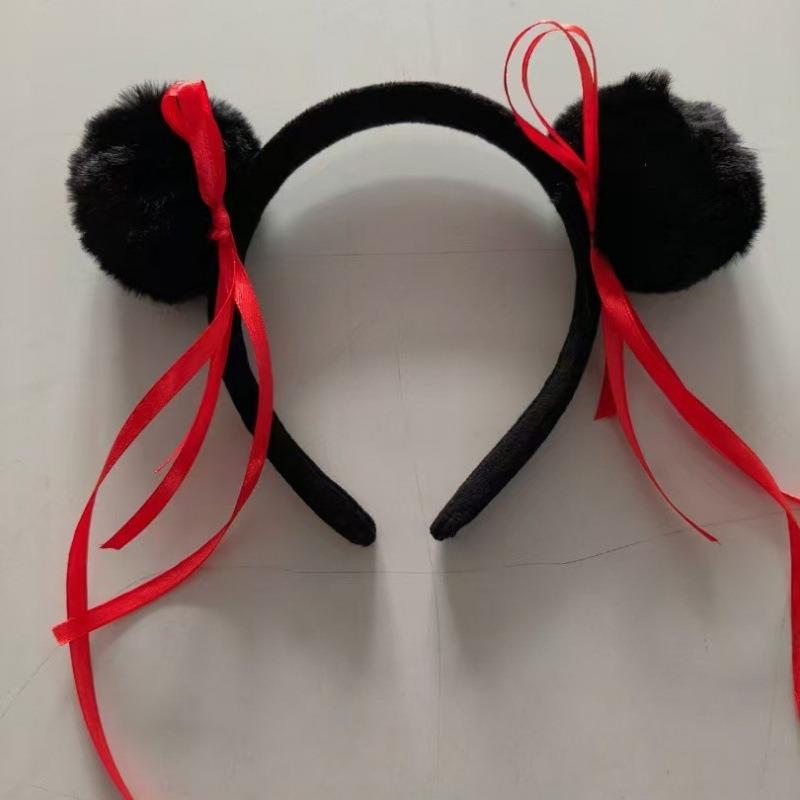 Nezha headband ball head hairball headband hair accessories children's performance props super cute hair accessories