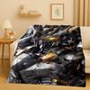 3D  Gundam Cartoon Robot Christmas Gift Flannel Blanket,Ultra Soft Warm Plush Throw for Home Bedroom Bed Sofa Cover Office