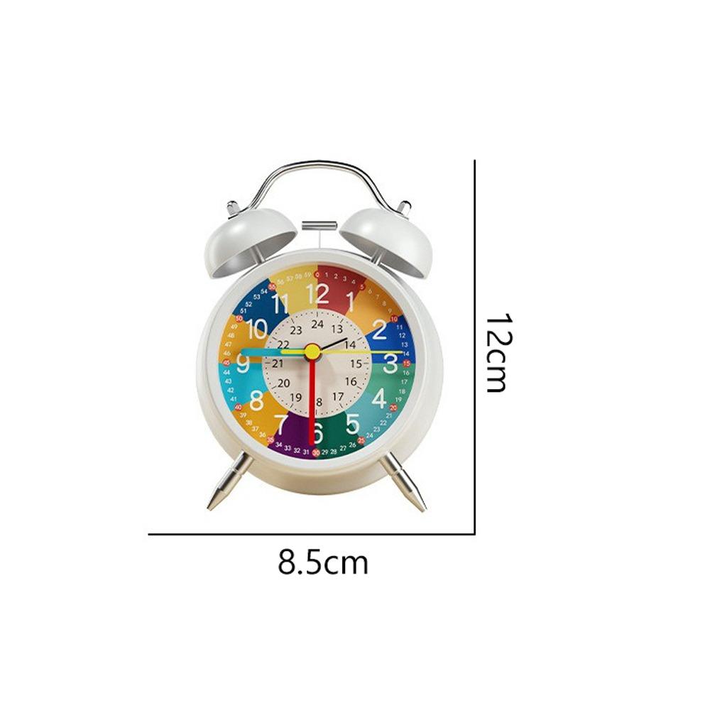 Creative Metal Alarm Clock Colorful Dual Bell Children Learning Clock Wake Up Clock Living Room