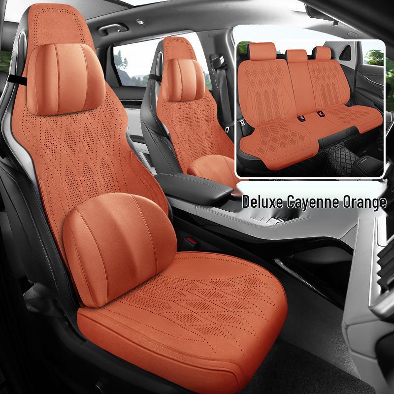 Geely Borui New Energy Four Seasons Ultra-thin Suede Saddle Car Seat Cushion Set
