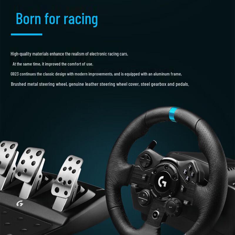 Logitech G923 Racing Wheel and Pedals for PC