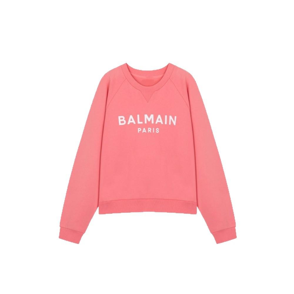 

Balmain Осень 25 Унисекс Худи с принтом и длинным рукавом Medium розовый